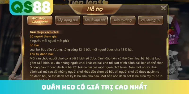 Quân heo có giá trị cao nhất