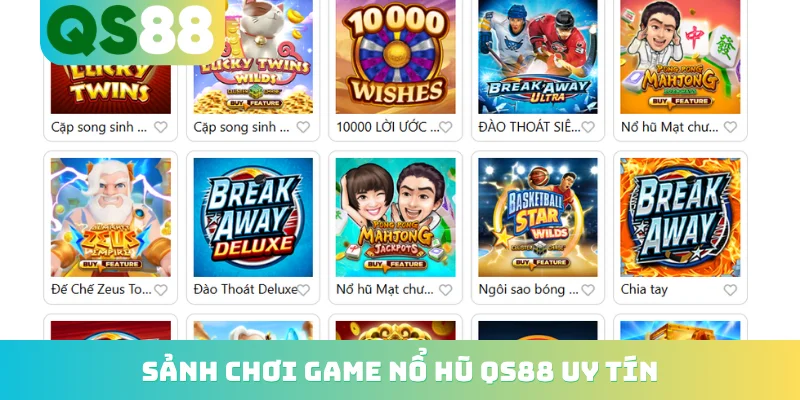 Sảnh chơi game nổ hũ QS88 uy tín